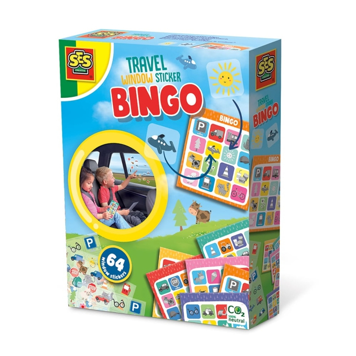 SES Creative Game Bingo Bilvindu-klistremerker - (S02238) i gruppen LEKER, BARN OG BABY / Leker / Håndtverk hos TP E-commerce Nordic AB (D19224)