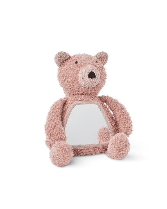 Smallstuff Aktivitetsbamse med speil, ullbouclé, rosa - (40048-05) i gruppen LEKER, BARN OG BABY / Babyleker (0-3 år) / Kosedyr hos TP E-commerce Nordic AB (D19234)