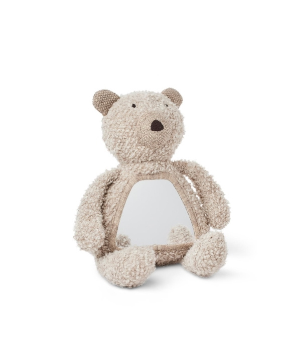 Smallstuff Aktivitetsbamse m. speil, ullbouclé, natur - (40048-06) i gruppen LEKER, BARN OG BABY / Babyleker (0-3 år) / Kosedyr hos TP E-commerce Nordic AB (D19235)