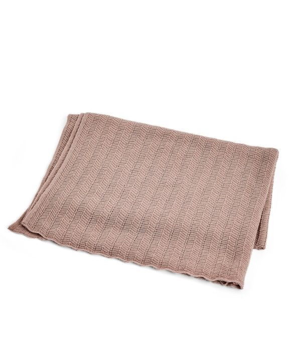 Smallstuff Babyteppe, fiskebein, merinoull - Pudder - 80x100 cm (70007-83) i gruppen LEKER, BARN OG BABY / Barnetekstiler / Babytepper hos TP E-commerce Nordic AB (D19236)