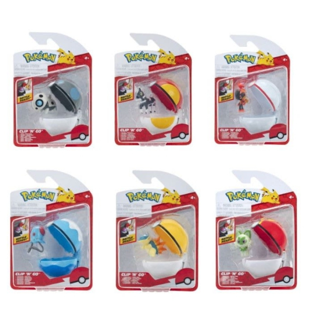 Pokémon Clip N Go Asst. (95057-20) i gruppen LEKER, BARN OG BABY / Leker / Figurer, miniatyrer og tilbehør hos TP E-commerce Nordic AB (D19301)