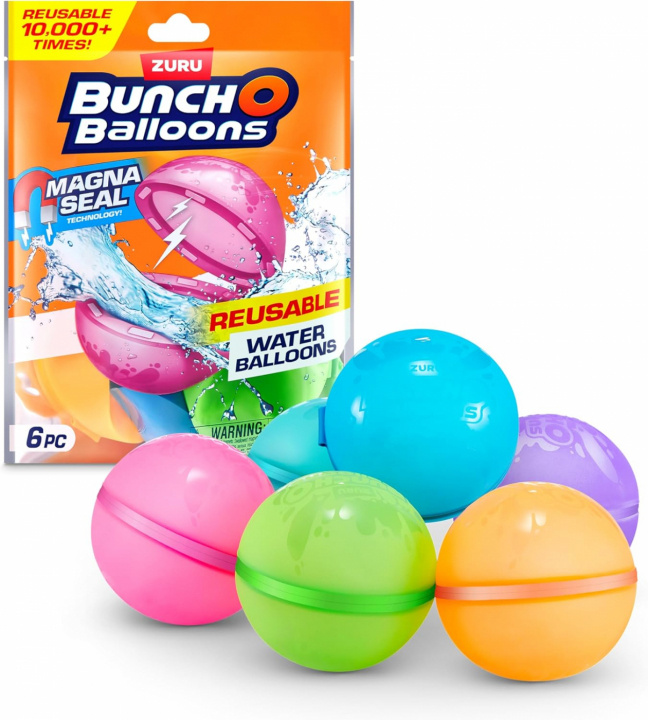 Bunch O \'Balloons Gjenbrukbare vannballonger 6-pakning (56593UQ1) i gruppen LEKER, BARN OG BABY / Uteleker / Badeleker hos TP E-commerce Nordic AB (D19324)