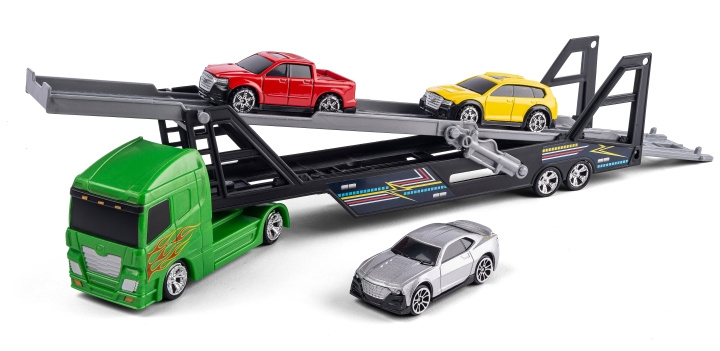 Speed Car Autotransporter med 3 biler (40776) i gruppen LEKER, BARN OG BABY / Leker / Lekebiler hos TP E-commerce Nordic AB (D19331)