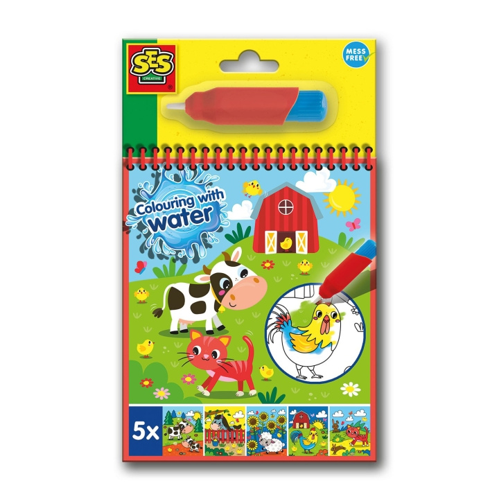 SES Creative Fargelegg med vann - Fargeleggingsbok for bondegården - (S00132) i gruppen LEKER, BARN OG BABY / Leker / Håndtverk hos TP E-commerce Nordic AB (D19397)