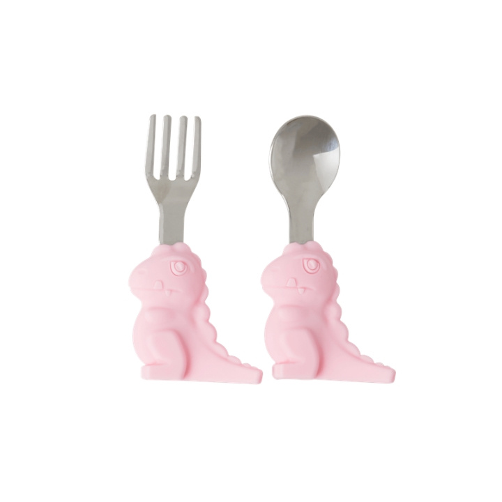 RICE Barnebestikk i rustfritt stål Rosa i gruppen LEKER, BARN OG BABY / Spise & drikke / Barneserviser hos TP E-commerce Nordic AB (D19425)