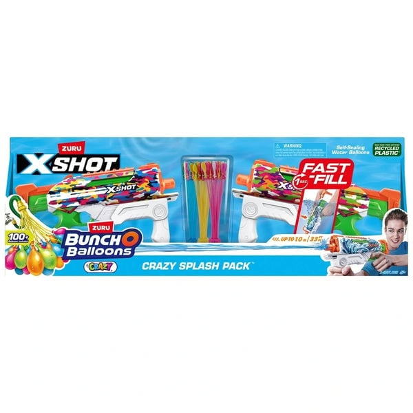 X-Shot X- SHOT - Water Fast-Fill Skins - Hyper load 2pk og 100 Crazy Bunch O Balloons - (56569) i gruppen LEKER, BARN OG BABY / Leker / Actionspill hos TP E-commerce Nordic AB (D19426)