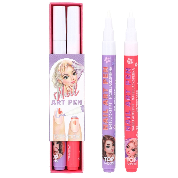 TOPModel TOPModel Nail Polish Pen Set BEAUTY and ME - Rosa og hvit, ferskenfarget og lilla - 2 ml per penn i gruppen HELSE OG SKJØNNHET / Manikyr/pedikyr / Neglelakk hos TP E-commerce Nordic AB (D19465)
