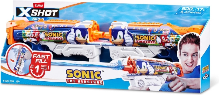 X-Shot X- SHOT - Vann Fast-Fill Skins Sonic - The Hedgehog Hyperload vannblaster (2-pk) - (118111) i gruppen LEKER, BARN OG BABY / Leker / Actionspill hos TP E-commerce Nordic AB (D19493)