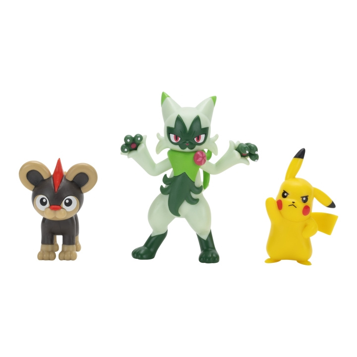 Pokémon Battle Figure 3 PK Litleo, Pikachu, Floragato - (PKW4087) i gruppen LEKER, BARN OG BABY / Leker / Figurer, miniatyrer og tilbehør hos TP E-commerce Nordic AB (D19505)
