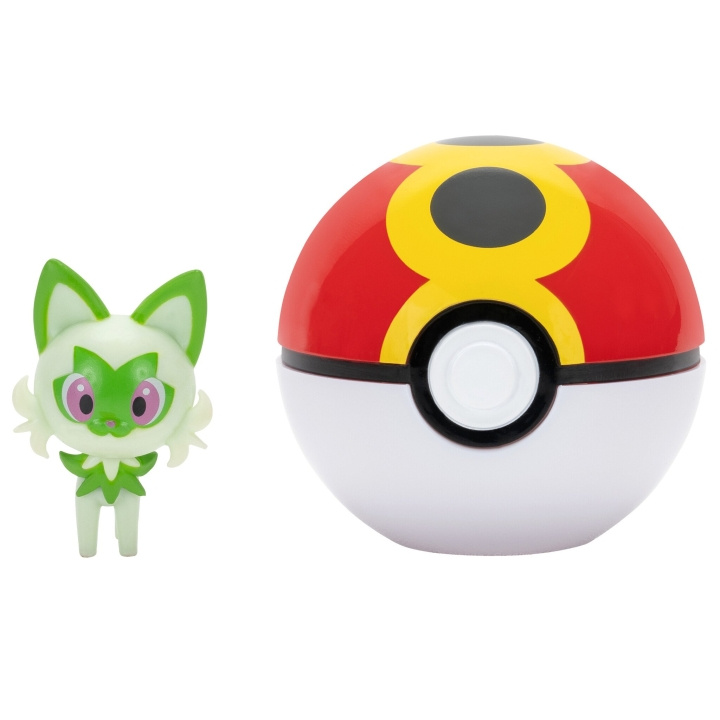 Pokémon Clip N Go Sprigatito med Repeat Ball - (PKW4151) i gruppen LEKER, BARN OG BABY / Leker / Figurer, miniatyrer og tilbehør hos TP E-commerce Nordic AB (D19508)
