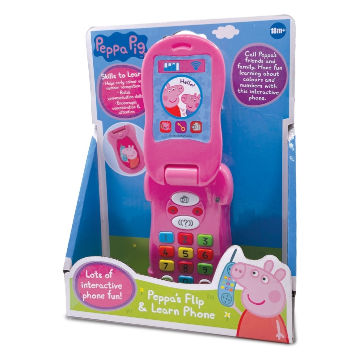 Peppa Pig Flip Phone (DK/SE/NO/FI) (PP064L) i gruppen LEKER, BARN OG BABY / Leker / Lekesett hos TP E-commerce Nordic AB (D19514)