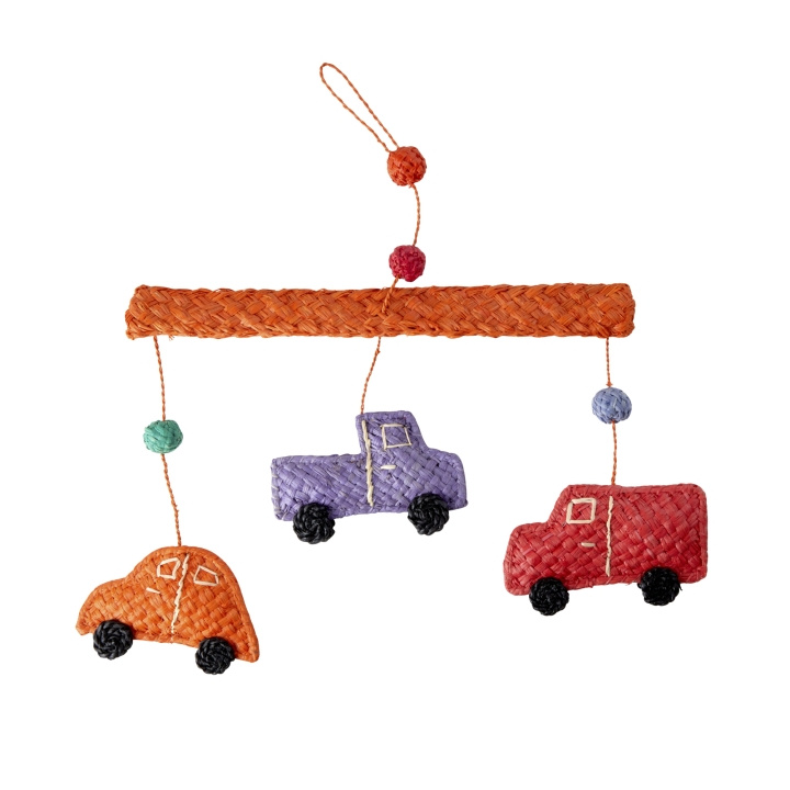 RICE Raffiamobil med biler - (KIMOB-CAR) i gruppen LEKER, BARN OG BABY / Leker / Lekebiler hos TP E-commerce Nordic AB (D19518)