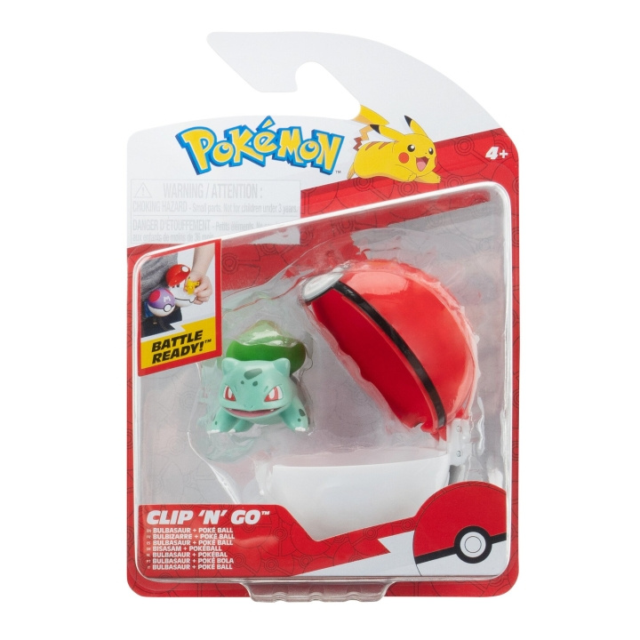 Pokémon Clip N Go Bulbasaur med Poke Ball (PKW3634) i gruppen LEKER, BARN OG BABY / Leker / Figurer, miniatyrer og tilbehør hos TP E-commerce Nordic AB (D19599)