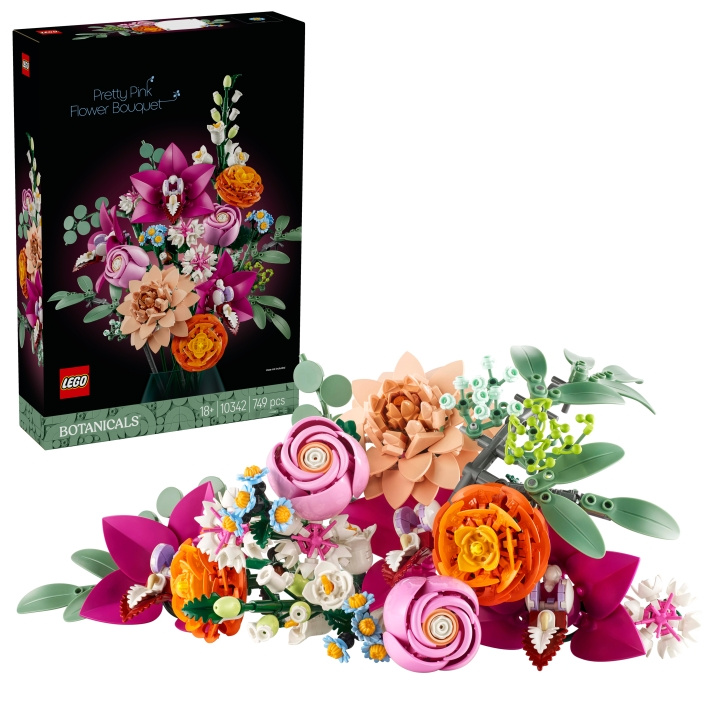 LEGO Botaniske planter - Vakker rosa blomsterbukett (10342) i gruppen LEKER, BARN OG BABY / Leker / Byggeleker / Lego hos TP E-commerce Nordic AB (D19603)