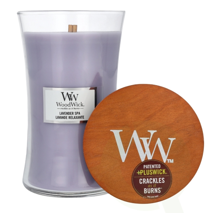 WoodWick Lavender Spa Large Hourglass Candle 0 i gruppen HELSE OG SKJØNNHET / Duft og parfyme / Andre dufter / Duftlys hos TP E-commerce Nordic AB (D19629)