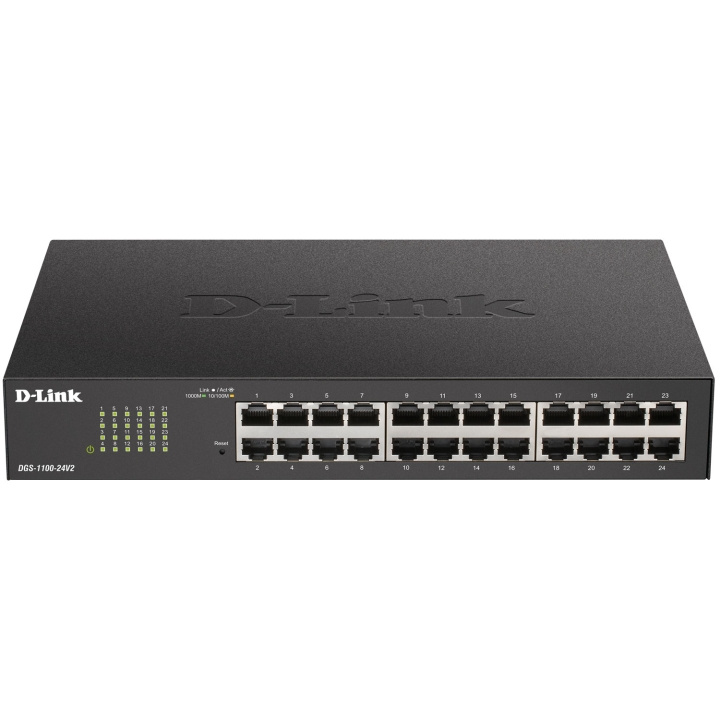 D-Link DGS-1100-24V2/E 24-port Smart Administrerbar Gigabit-Switch i gruppen Datautstyr / Nettverk / Switcher hos TP E-commerce Nordic AB (D19680)