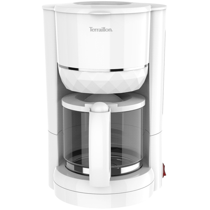 Terraillon Kaffebryggare Diamond 1,25L 980W Droppstopp vit i gruppen HJEM, HUS OG HAGE / Husholdningsapparater / Kaffe og espresso / Kaffetraktere hos TP E-commerce Nordic AB (D19683)
