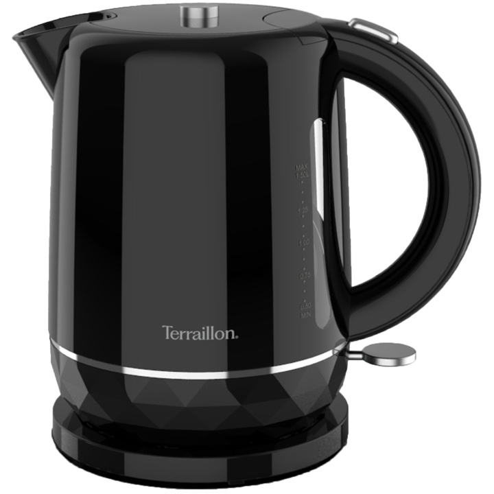 Terraillon Vattenkokare Diamond 1,5L 2200W svart i gruppen HJEM, HUS OG HAGE / Husholdningsapparater / Vann og juice / Vannkokere hos TP E-commerce Nordic AB (D19684)