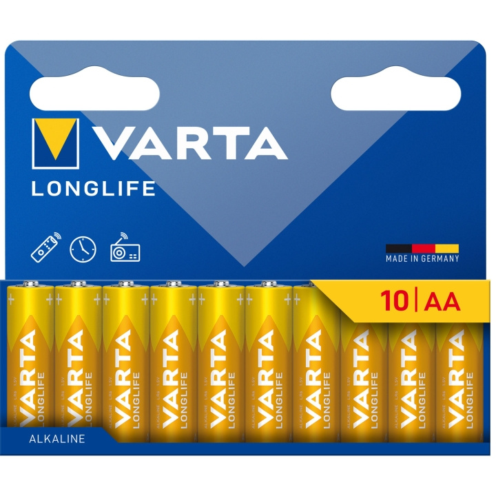 Varta Longlife AA / LR06 Batteri 10-pack i gruppen Elektronikk / Batterier & Ladere / Batterier / AA hos TP E-commerce Nordic AB (D19765)