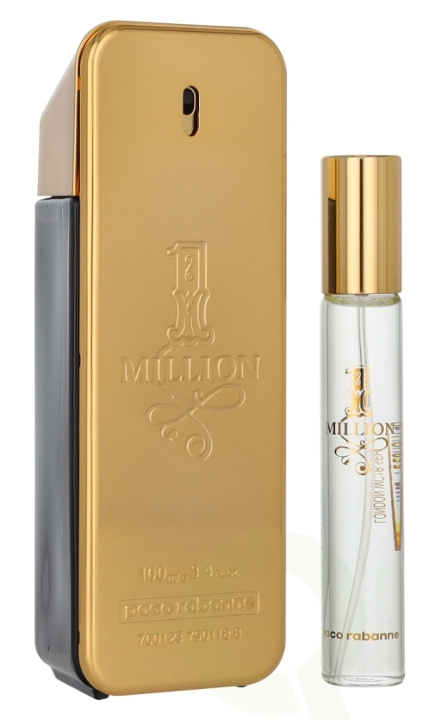 Paco Rabanne 1 Million Giftset 120 ml Edt Spray 100ml/Edt Travel Spray 20ml i gruppen HELSE OG SKJØNNHET / Duft og parfyme / Parfyme hos TP E-commerce Nordic AB (D19832)
