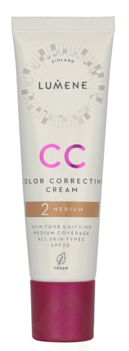 Lumene CC Color Correcting Cream SPF20 30 ml #2 Medium i gruppen HELSE OG SKJØNNHET / Hudpleie / Ansikt / Dagkrem hos TP E-commerce Nordic AB (D19865)