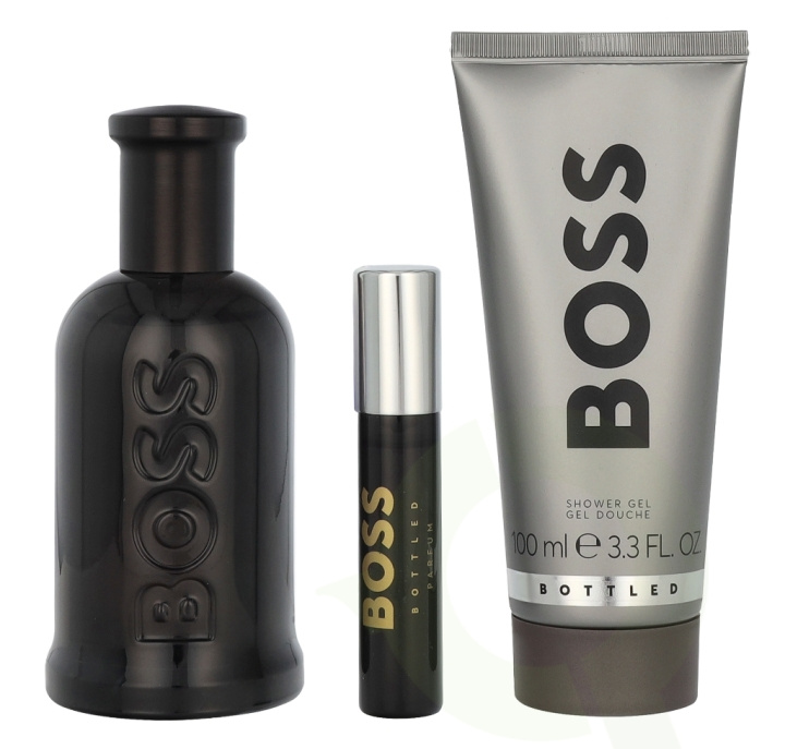Hugo Boss Bottled Giftset 210 ml Edp Spray 100ml/ Edp Spray 10ml/Shower Gel 100ml i gruppen HELSE OG SKJØNNHET / Gavesett / Gavesett for ham hos TP E-commerce Nordic AB (D19884)