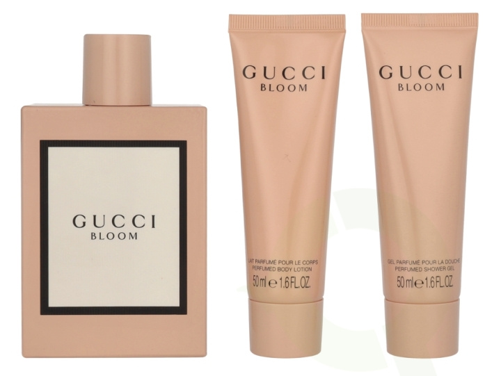 Gucci Bloom Giftset 200 ml Edp Spray 100ml/Body Lotion 50ml/Shower Gel 50ml i gruppen HELSE OG SKJØNNHET / Gavesett / Gavesett for henne hos TP E-commerce Nordic AB (D19886)