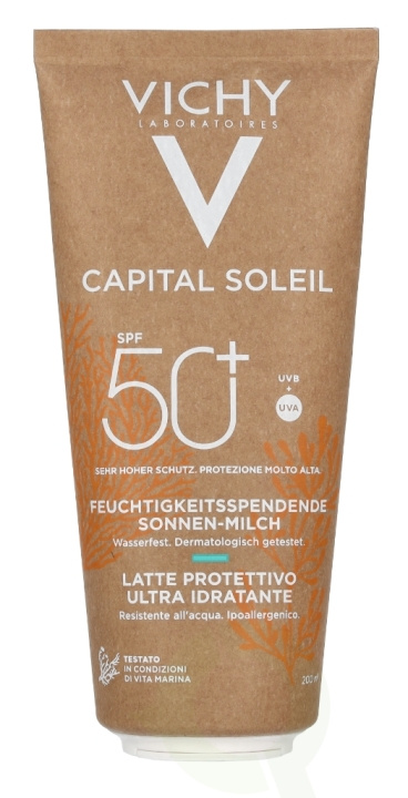 Vichy Capital Soleil Solar Eco-Designed Milk SPF50+ 200 ml i gruppen HELSE OG SKJØNNHET / Hudpleie / Soling / Solkrem hos TP E-commerce Nordic AB (D19900)