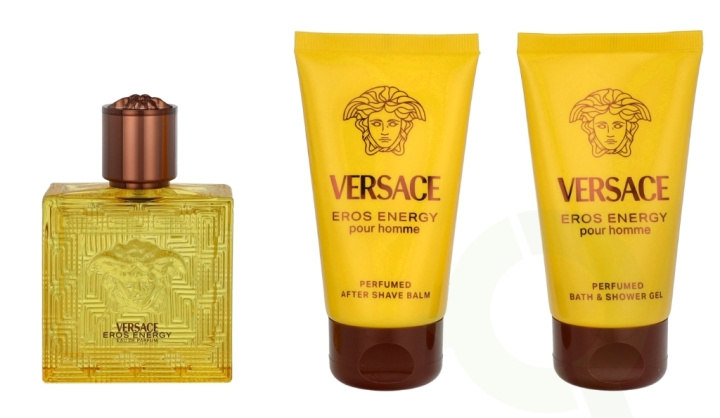 Versace Eros Energy Giftset 150 ml Edp Spray 50ml/Bath & Shower Gel 50ml/Aftershave Balm 50ml i gruppen HELSE OG SKJØNNHET / Gavesett / Gavesett for henne hos TP E-commerce Nordic AB (D19908)