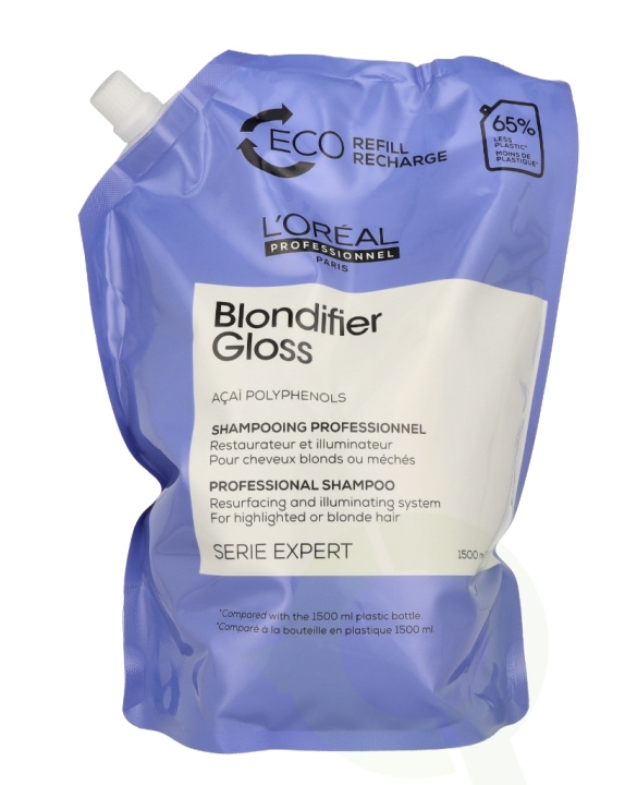 L\'Oreal Serie Expert Blondifier Gloss Shampoo Refill 1500 ml i gruppen HELSE OG SKJØNNHET / Hår & styling / Hårpleie / Sjampo hos TP E-commerce Nordic AB (D19931)