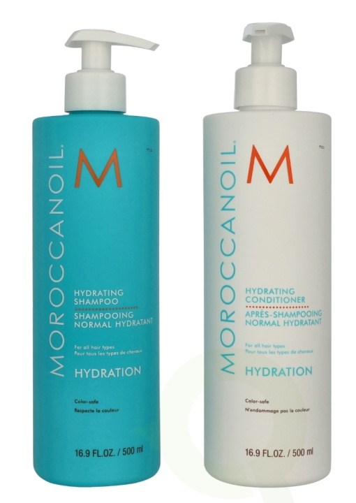 Moroccanoil Hydration Set 1000 ml Shampoo 500ml/Conditioner 500ml i gruppen HELSE OG SKJØNNHET / Gavesett / Gavesett for henne hos TP E-commerce Nordic AB (D20131)