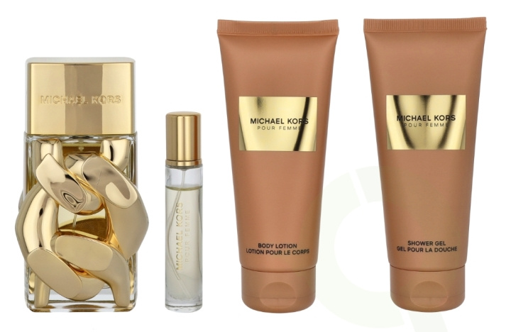 Michael Kors Pour Femme Giftset 310 ml Edp Spray 100ml/Shower Gel 100ml/Body Lotion 100ml/Edp Spray 10ml i gruppen HELSE OG SKJØNNHET / Gavesett / Gavesett for henne hos TP E-commerce Nordic AB (D20135)