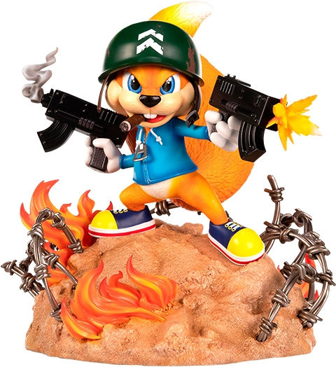 First4Figures - Conker (Soldier Conker) RESIN-statue i gruppen SPORT, FRITID & HOBBY / Morsomme produkter / Samlerobjekter hos TP E-commerce Nordic AB (D20214)
