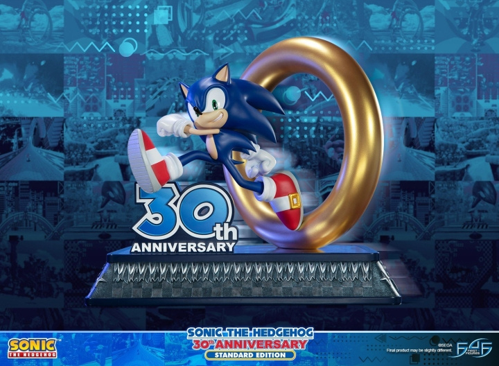 First4Figures Sonic the Hedgehog - Sonic 30th Anniversary (Resin) i gruppen SPORT, FRITID & HOBBY / Morsomme produkter / Samlerobjekter hos TP E-commerce Nordic AB (D20217)