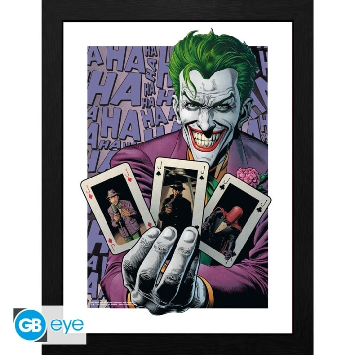 DC Comics Innrammet trykk Jokeren Haha-kort (30x40) x2 i gruppen SPORT, FRITID & HOBBY / Morsomme produkter / Samlerobjekter hos TP E-commerce Nordic AB (D20272)