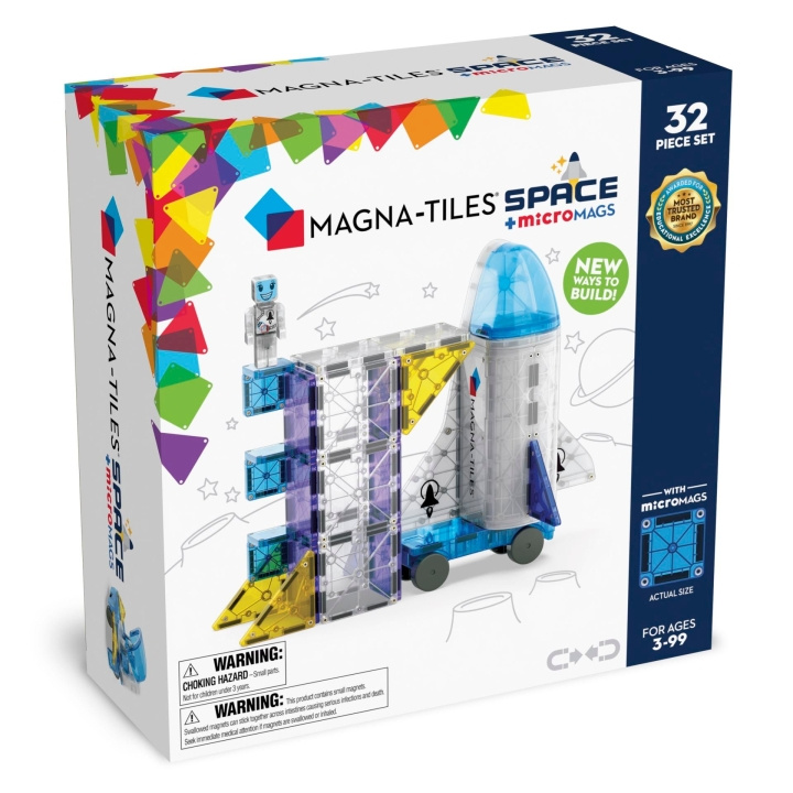 Magna Tiles Magna-Tiles - Space 32 deler (90288) i gruppen LEKER, BARN OG BABY / Leker / Byggeleker / Byggeklosser hos TP E-commerce Nordic AB (D20314)