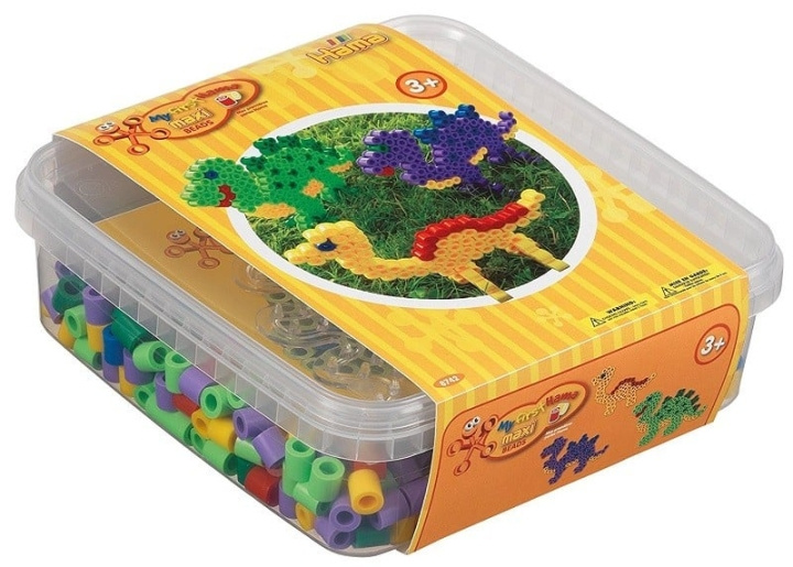 HAMA Beads Hama - Maxi Beads - 600 perler og 1 perleplate i eske - Dinosaur (8742) i gruppen SPORT, FRITID & HOBBY / Hobby / Perler hos TP E-commerce Nordic AB (D20336)