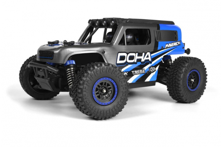 Maverick Doha 1/20 4WD elektrisk lastebil - blå (150700) i gruppen LEKER, BARN OG BABY / Radiostyrt / Bilbaner / Biler hos TP E-commerce Nordic AB (D20339)