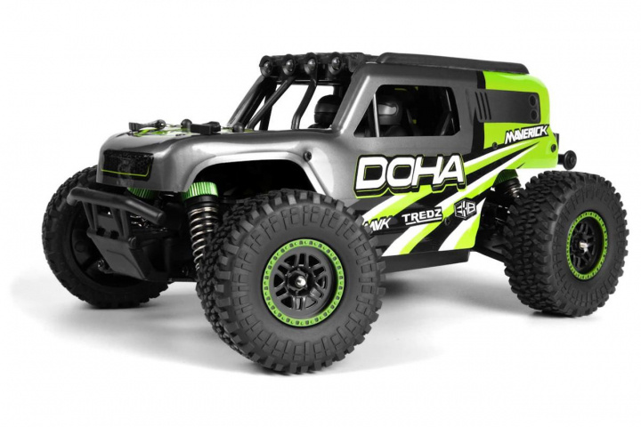 Maverick Doha 1/20 4WD elektrisk lastebil - grønn (150703) i gruppen LEKER, BARN OG BABY / Radiostyrt / Radiostyrte biler hos TP E-commerce Nordic AB (D20342)