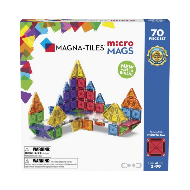 Magna Tiles Magna-Tiles - microMAGS 70 deler (90296) i gruppen LEKER, BARN OG BABY / Leker / Byggeleker / Byggeklosser hos TP E-commerce Nordic AB (D20357)