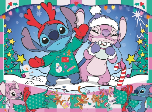 Ravensburger Disney Stitch Christmas - 100 p (12004030) i gruppen LEKER, BARN OG BABY / Leker / Barnas puslespill hos TP E-commerce Nordic AB (D20445)