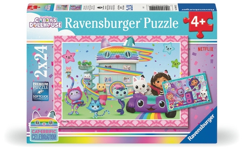 Ravensburger Gabbys dukkehus - 2x24p (12004112) i gruppen LEKER, BARN OG BABY / Leker / Barnas puslespill hos TP E-commerce Nordic AB (D20456)