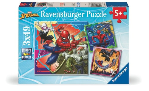 Ravensburger Marvel Edderkoppmannen 3x49p - (12004115) i gruppen LEKER, BARN OG BABY / Leker / Barnas puslespill hos TP E-commerce Nordic AB (D20457)