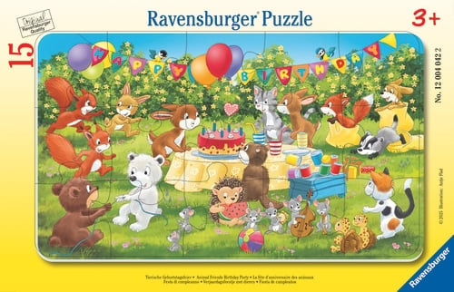 Ravensburger Dyrebursdagsfest 15p - (12004042) i gruppen LEKER, BARN OG BABY / Leker / Barnas puslespill hos TP E-commerce Nordic AB (D20474)