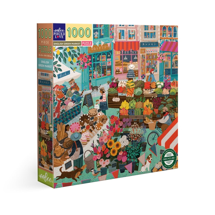 eeBoo Puslespill 1000 brikker - English Green Market - (EPZTEGM) i gruppen SPORT, FRITID & HOBBY / Hobby / Puslespill hos TP E-commerce Nordic AB (D20486)