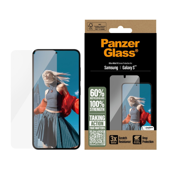 Panzer Glass - Skjermbeskytter Galaxy S25, UWF i gruppen SMARTTELEFON & NETTBRETT / Mobilbeskyttelse / Samsung hos TP E-commerce Nordic AB (D20497)