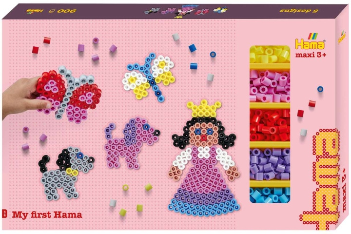 Hama Maxi Giant Gaveeske med 900 perler og 3 perleplater - (388717) i gruppen SPORT, FRITID & HOBBY / Hobby / Perler hos TP E-commerce Nordic AB (D20554)