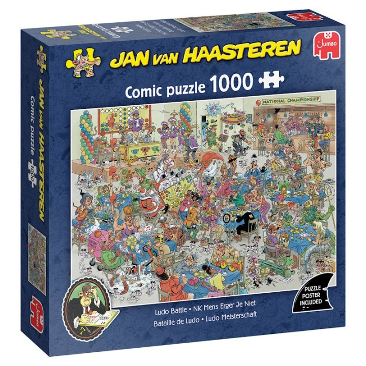 Jan van Haasteren Ludo Battle (1000 brikker) (1110100482) i gruppen SPORT, FRITID & HOBBY / Hobby / Puslespill hos TP E-commerce Nordic AB (D20577)