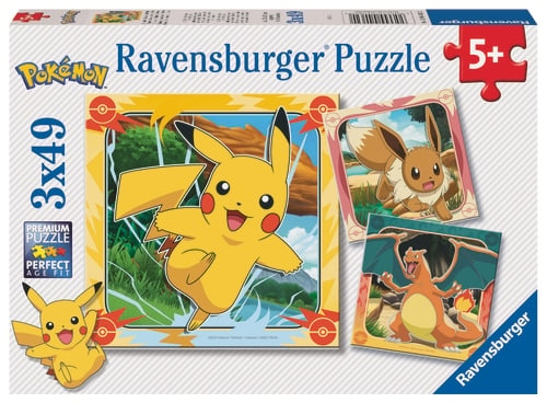 Ravensburger Pokémon 3x49p - (12004062) i gruppen LEKER, BARN OG BABY / Leker / Barnas puslespill hos TP E-commerce Nordic AB (D20587)