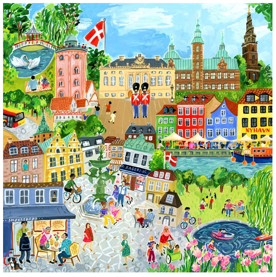 eeBoo Puslespill - København, 1000 brikker (EPZTCOP) i gruppen SPORT, FRITID & HOBBY / Hobby / Puslespill hos TP E-commerce Nordic AB (D20588)
